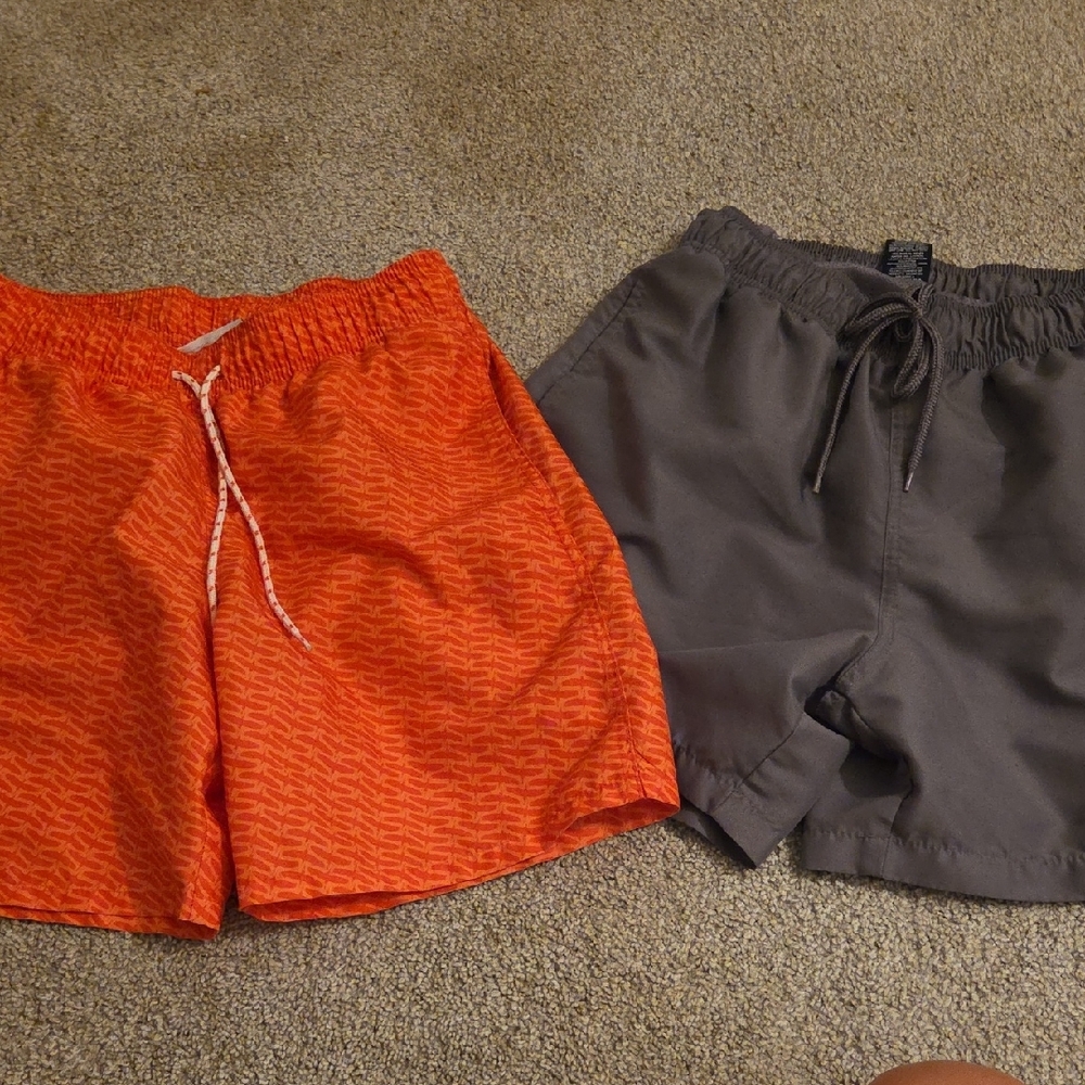 Orange and Gray Men's SWIM Shorts Set